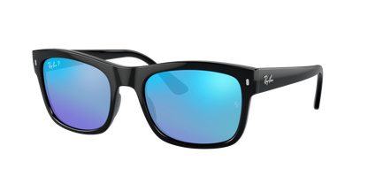 Black, Mirrored Blue-Polarized, Rayban