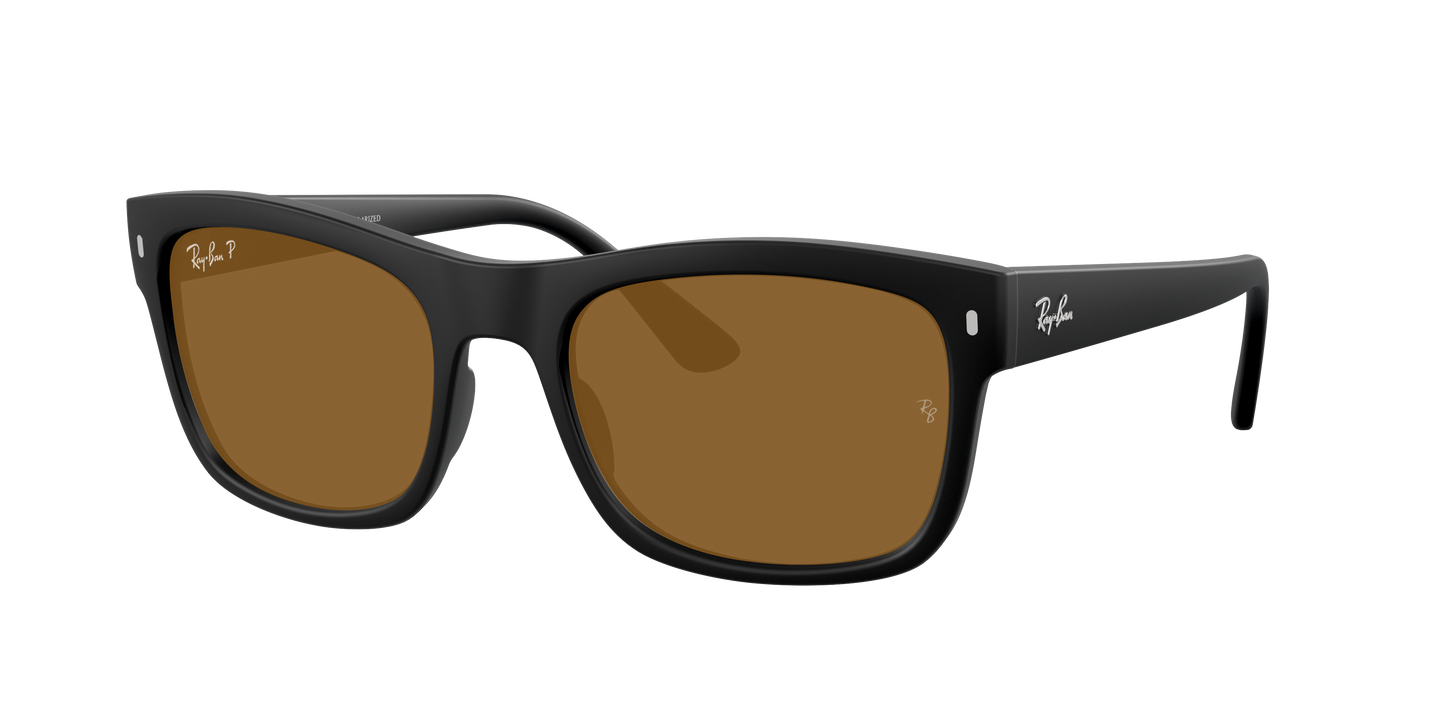 Matte Black, Brown-Polarized, Rayban