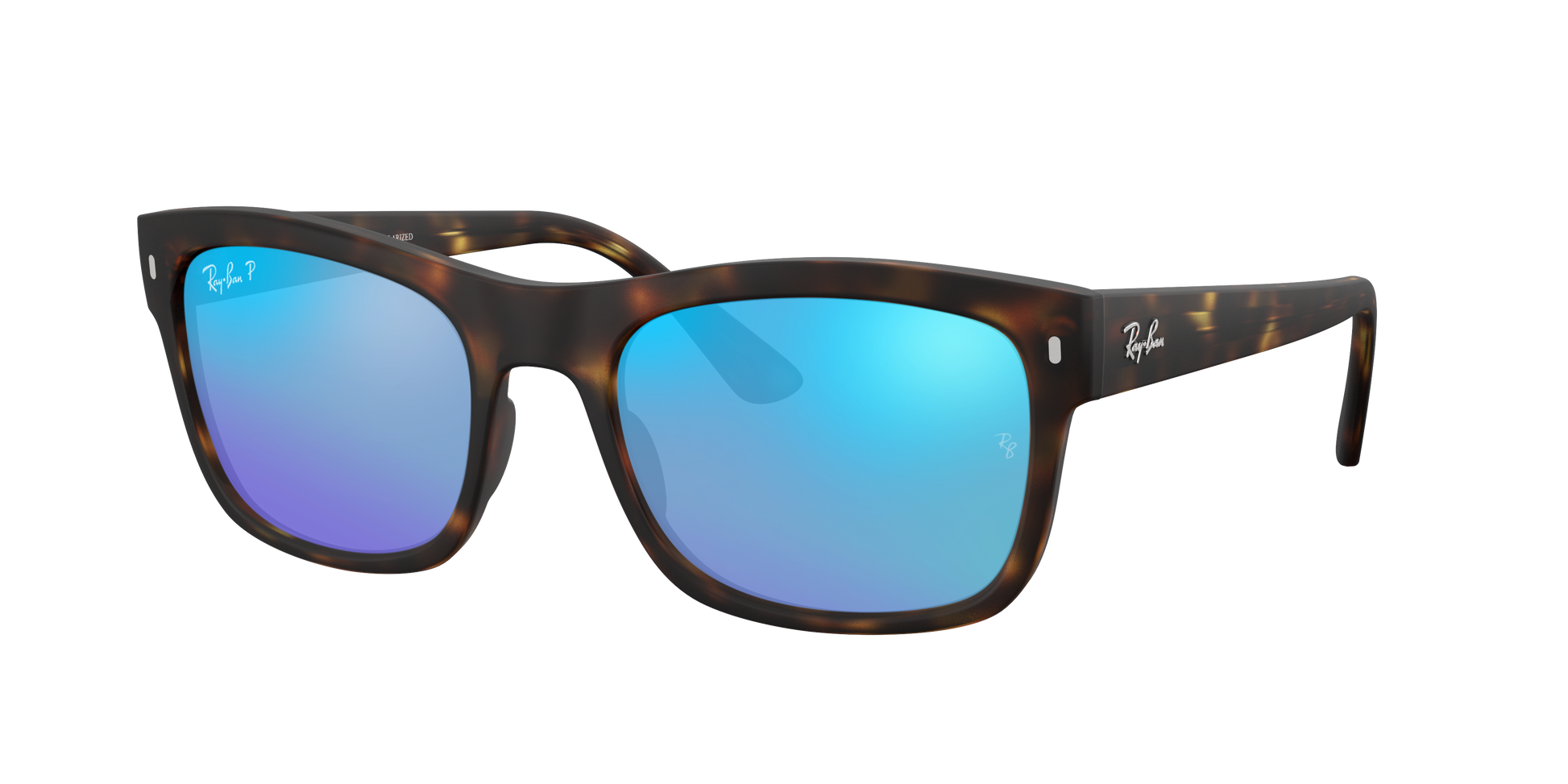 MATTE HAVANA, Mirrored Blue-Polarized, Rayban