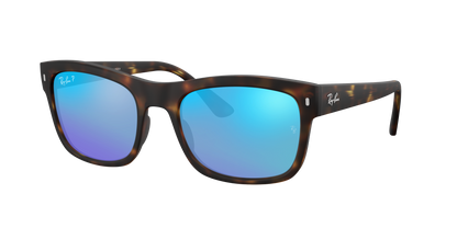 MATTE HAVANA, Mirrored Blue-Polarized, Rayban
