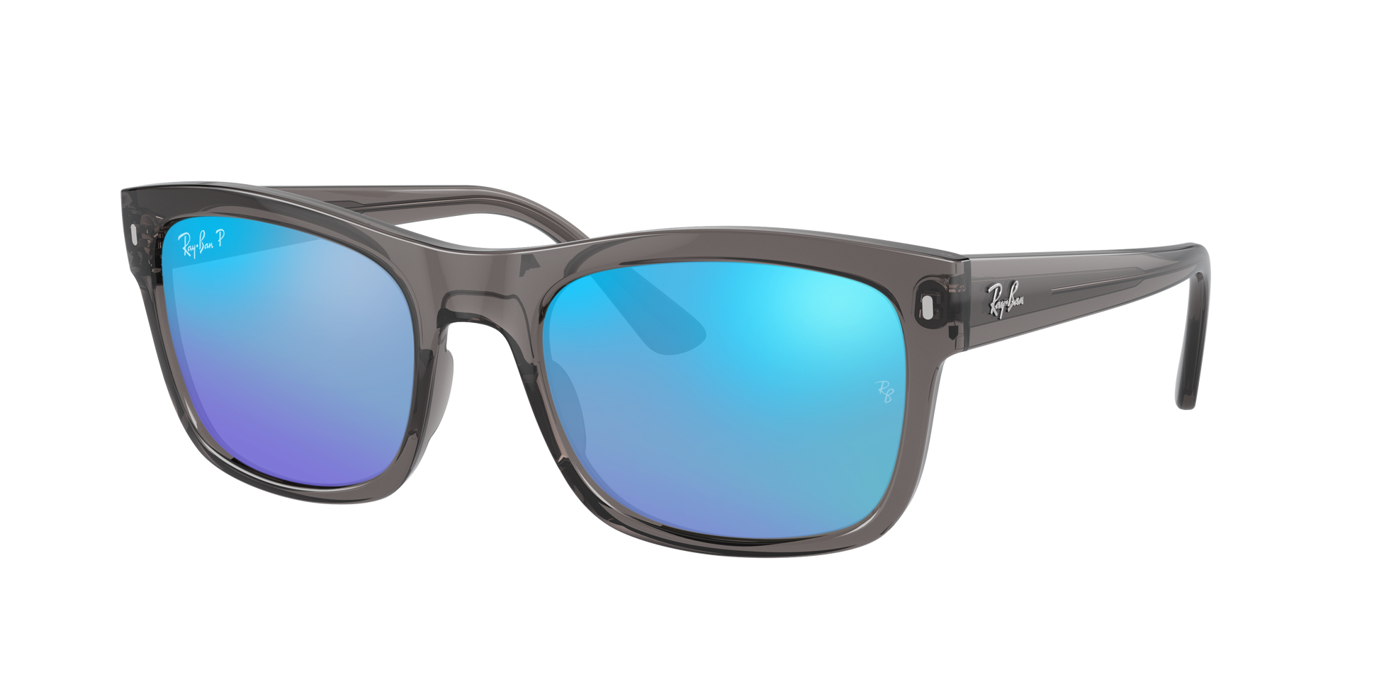 OPAL DARK GRAY, Mirrored Blue-Polarized, Rayban
