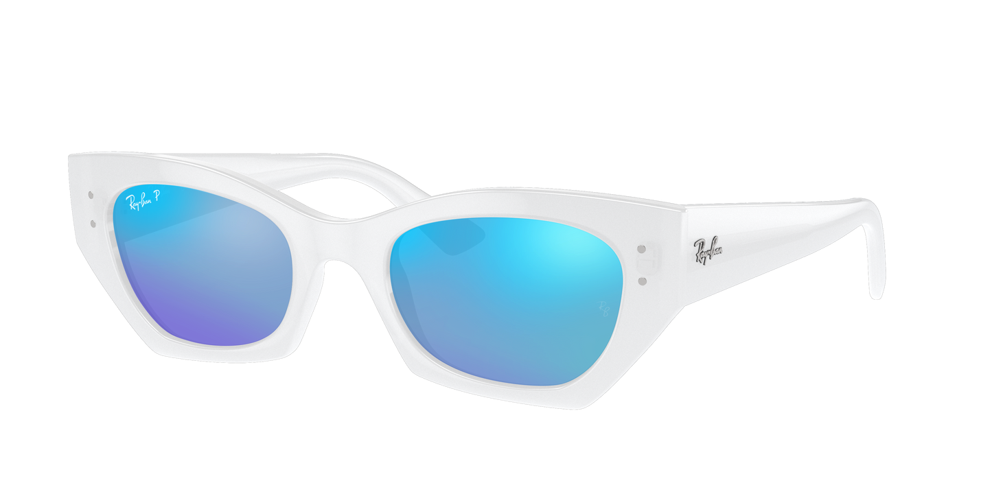WHITE SNOW, Mirrored Blue-Polarized, Rayban
