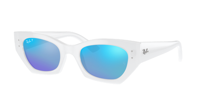 WHITE SNOW, Mirrored Blue-Polarized, Rayban
