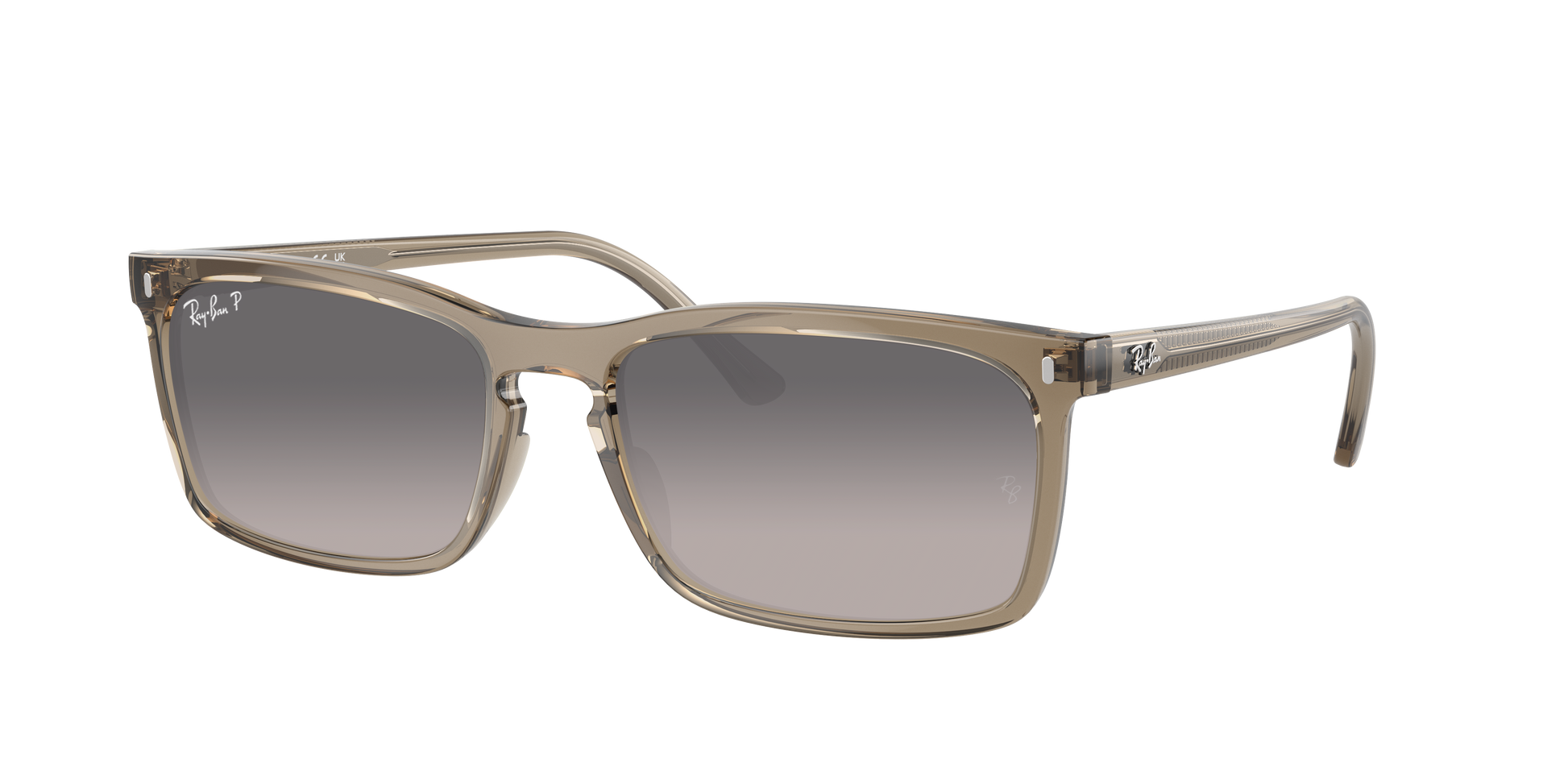 TRANSPARENT BROWN, Grey Gradient-Polarized, Rayban