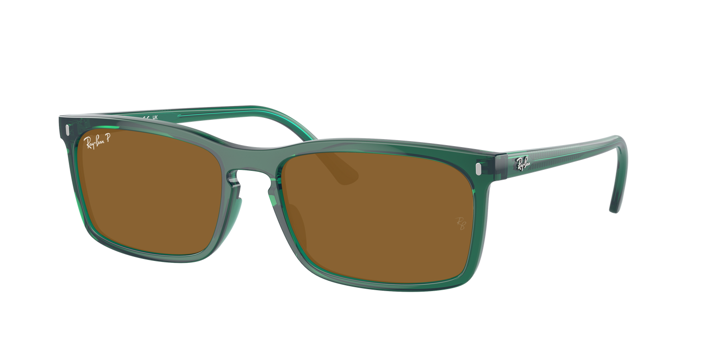 TRANSPARENT GREEN, Brown-Polarized, Rayban