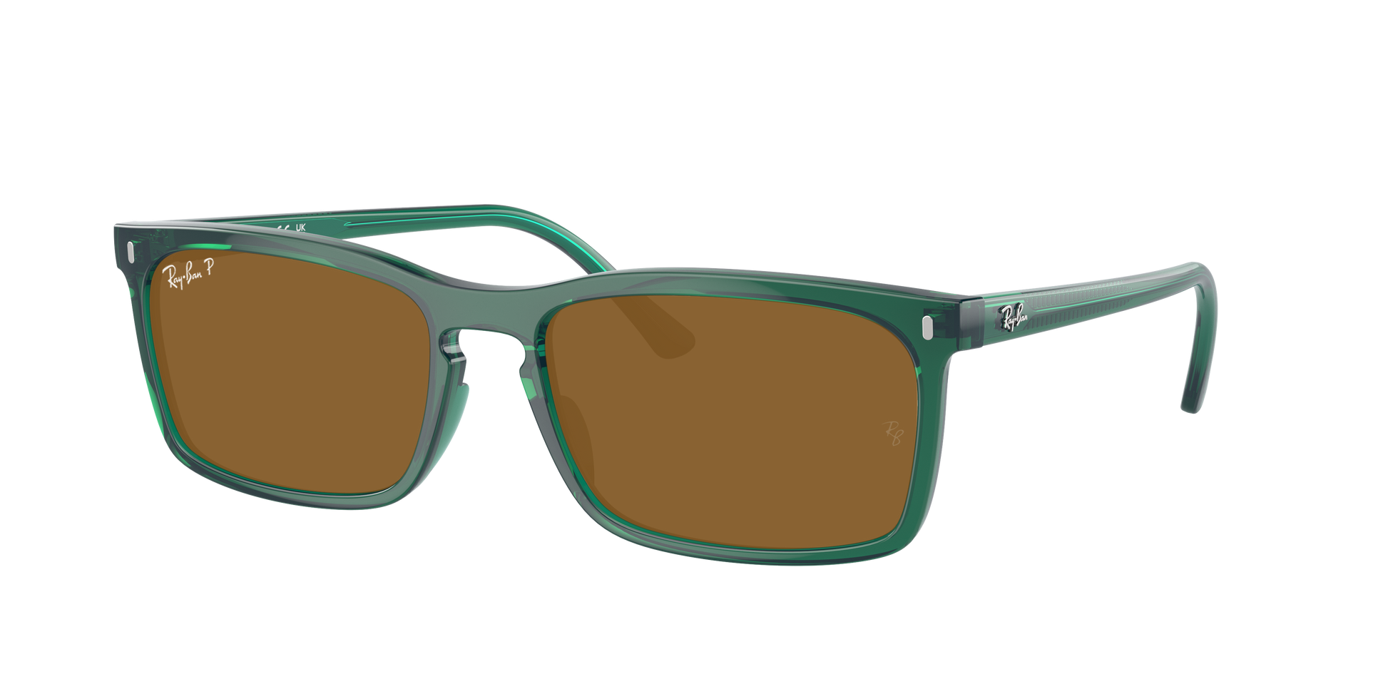 TRANSPARENT GREEN, Brown-Polarized, Rayban