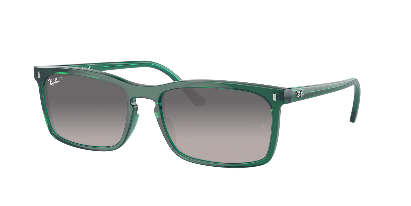 TRANSPARENT GREEN, Grey Gradient-Polarized, Rayban