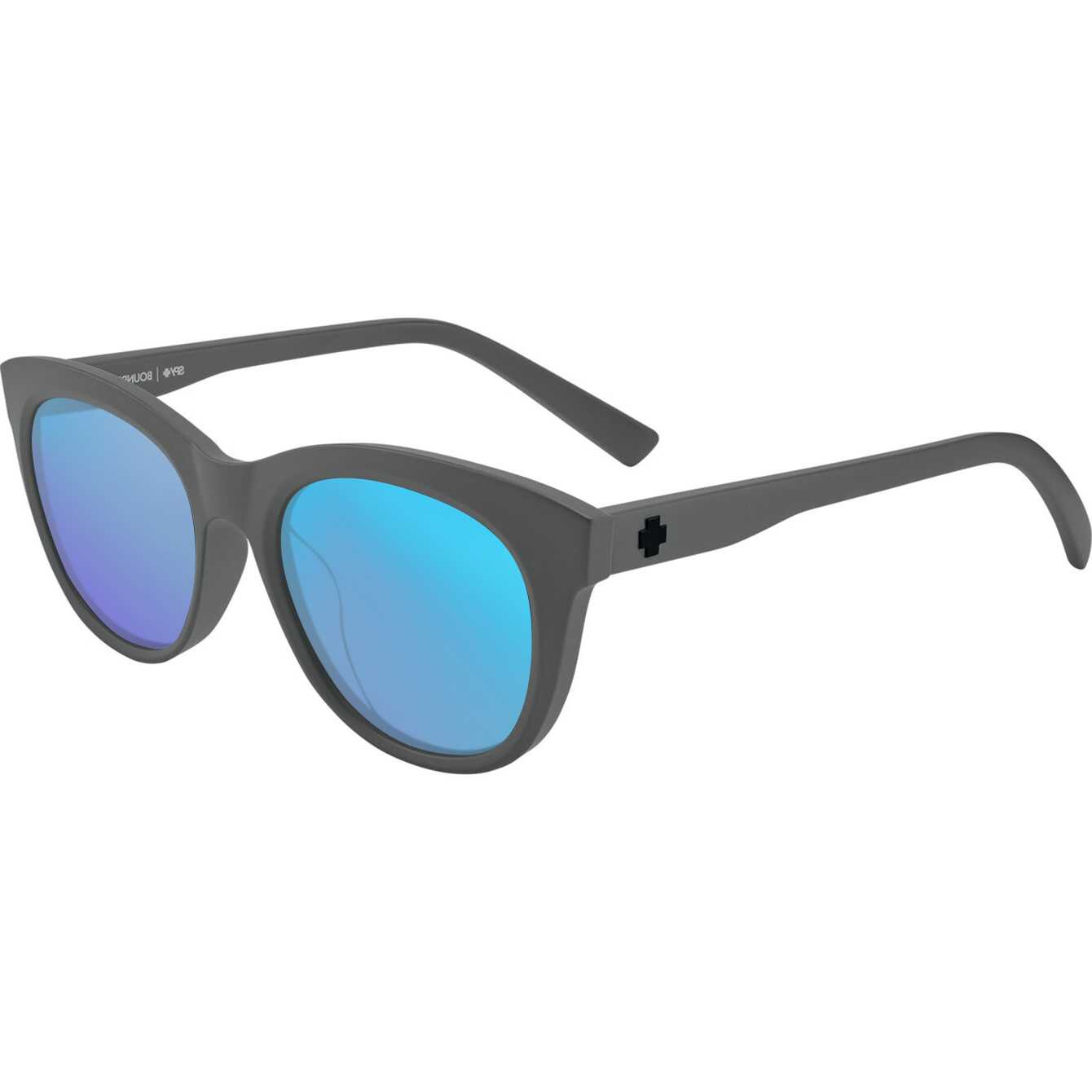 Matte Gunmetal, Blue-Mirrored