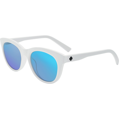 Matte White, Blue-Mirrored