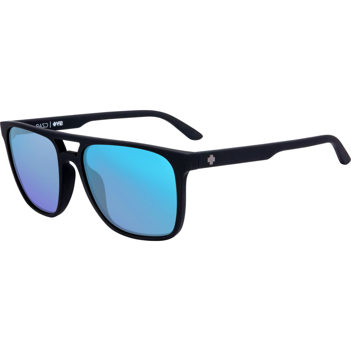 Matte Black, Blue-Mirrored