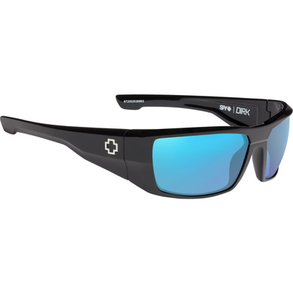 Matte Black, Blue-Mirrored