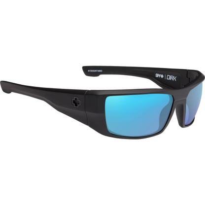 Soft Matte Black, Blue-Mirrored