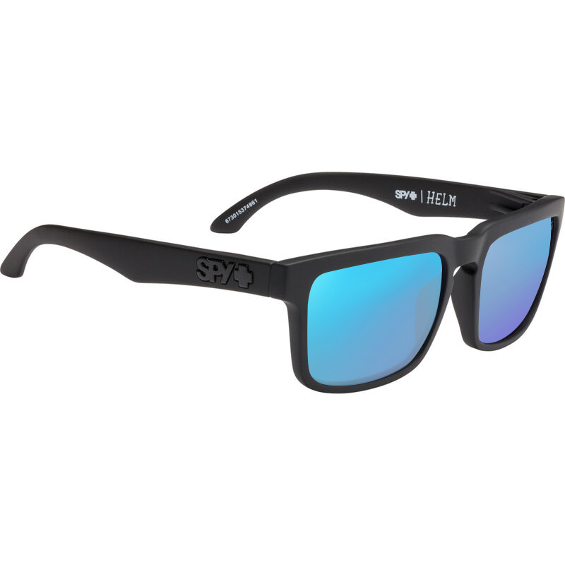 Matte Black, Blue-Mirrored
