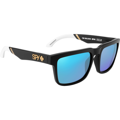 SPY + Tom Wallisch Matte Black, Blue-Mirrored