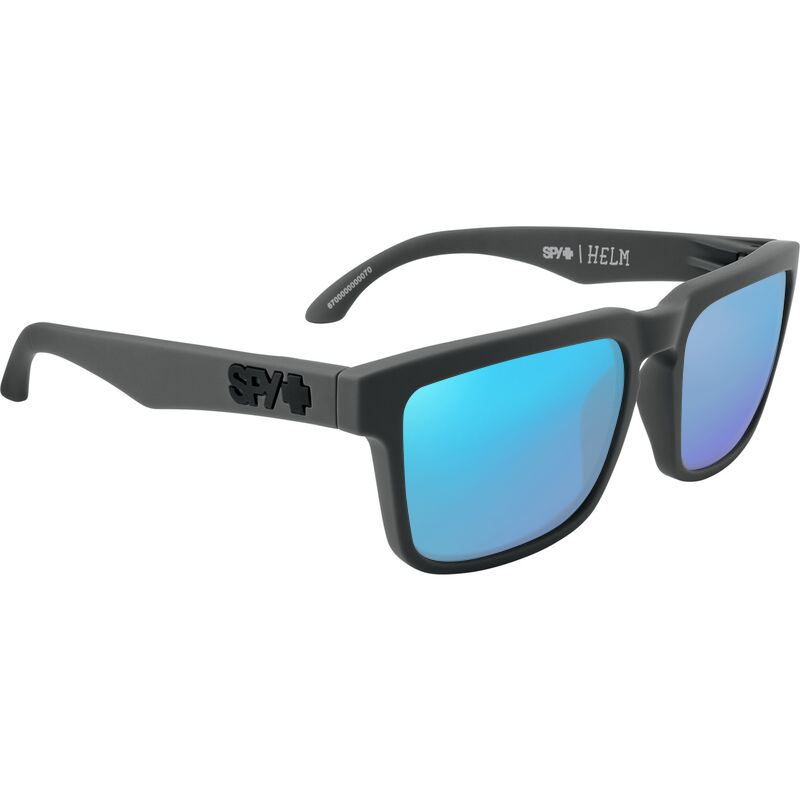 Soft Matte Dark Gray, Blue-Mirrored