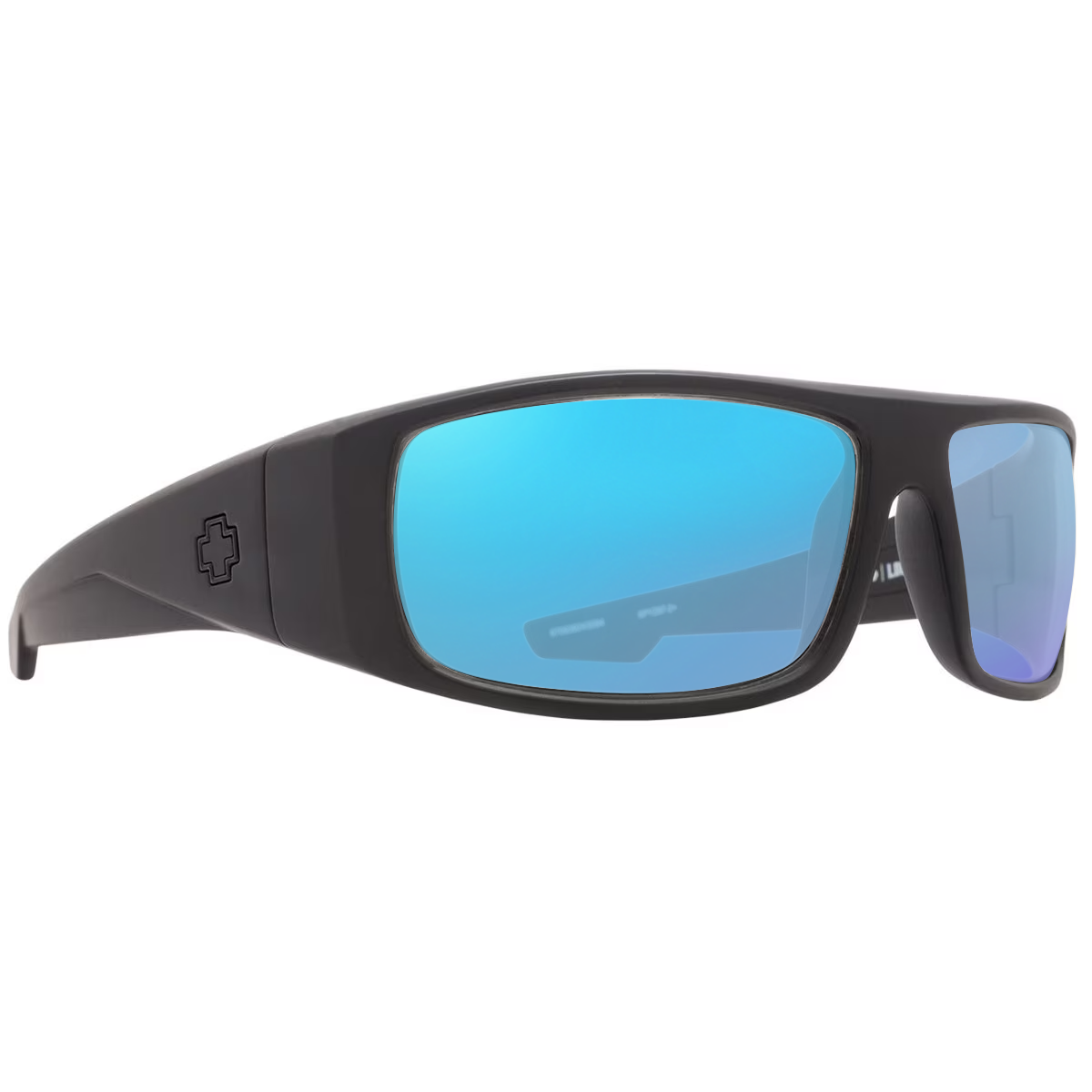 Matte Black, Blue-Mirrored