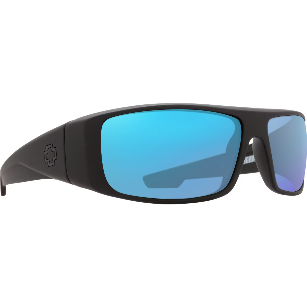 Soft Matte Black, Blue-Mirrored