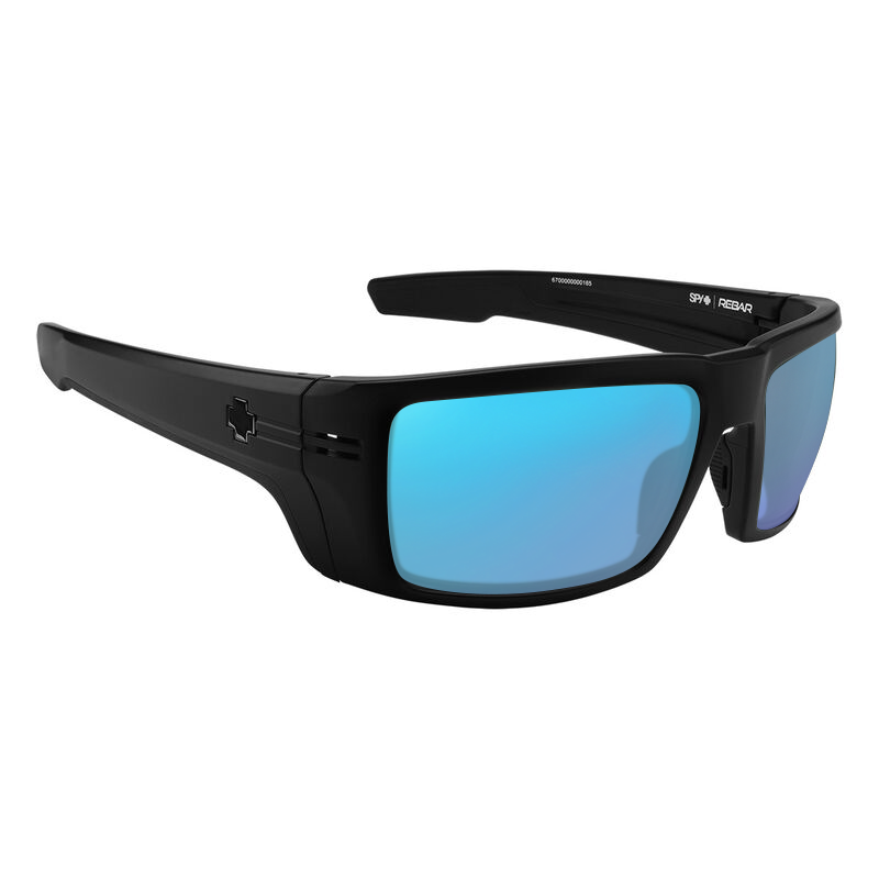Ansi Matte Black, Blue-Mirrored