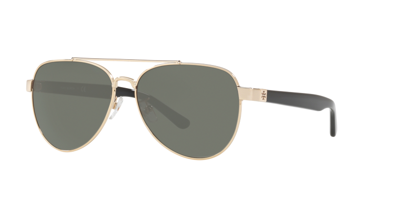 Shiny Light Gold Metal, Green