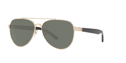 Shiny Light Gold Metal, Green