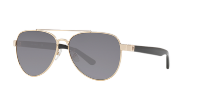 Shiny Light Gold Metal, Grey-Polarized