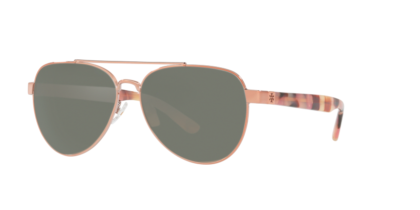 Shiny Rose Gold Metal, Green-Polarized