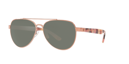 Shiny Rose Gold Metal, Green-Polarized