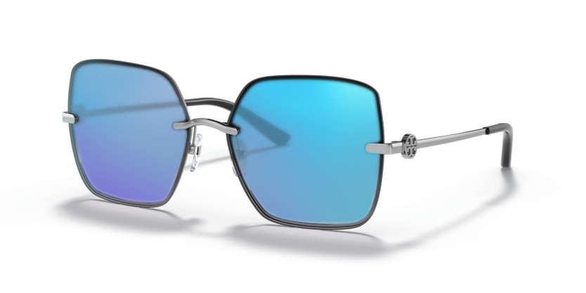 Silver, Blue-Mirrored