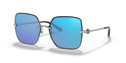 Silver, Blue-Mirrored