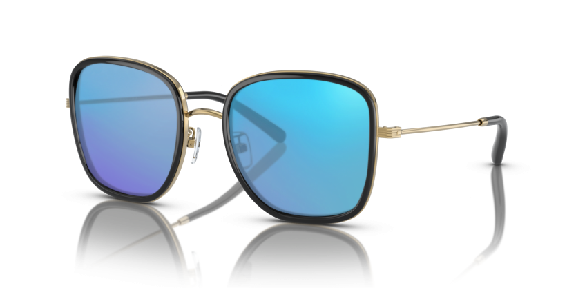 Black, Blue-Mirrored