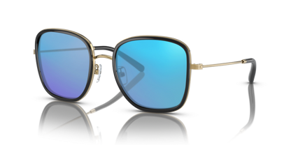 Black, Blue-Mirrored