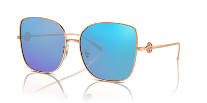 Rose Gold, Blue-Mirrored