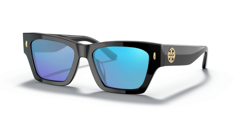 Black, Blue-Mirrored