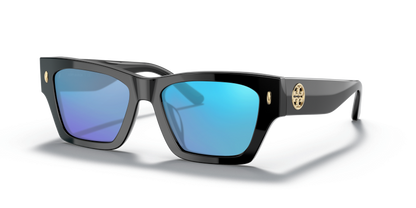 Black, Blue-Mirrored