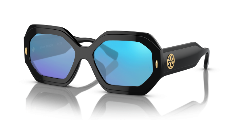 Black, Blue-Mirrored