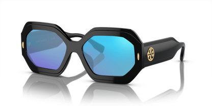 Black, Blue-Mirrored