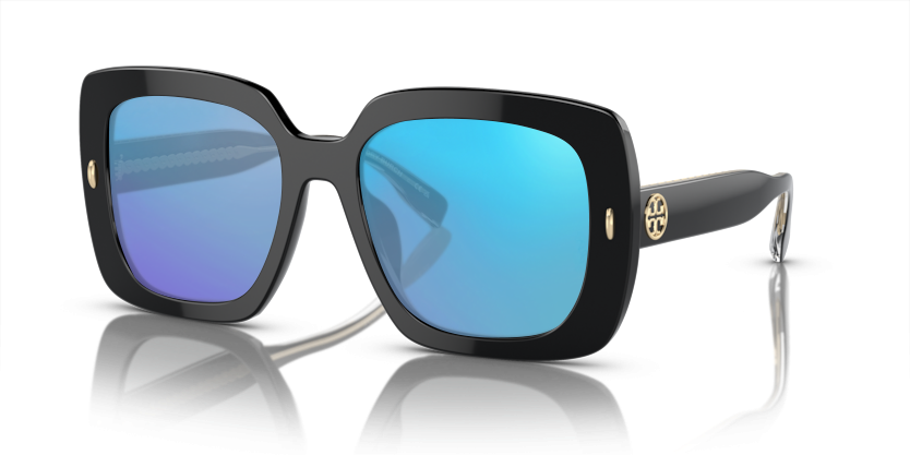 Black, Blue-Mirrored