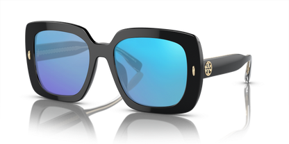 Black, Blue-Mirrored