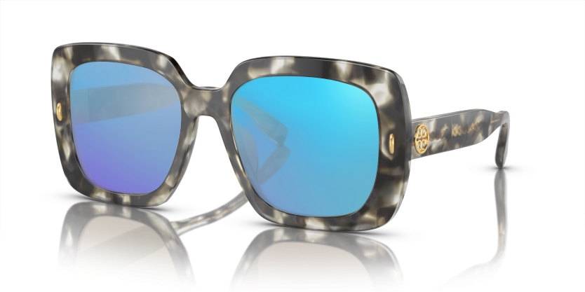 Black/White Tortoise, Blue-Mirrored