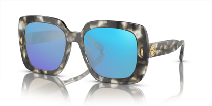 Black/White Tortoise, Blue-Mirrored