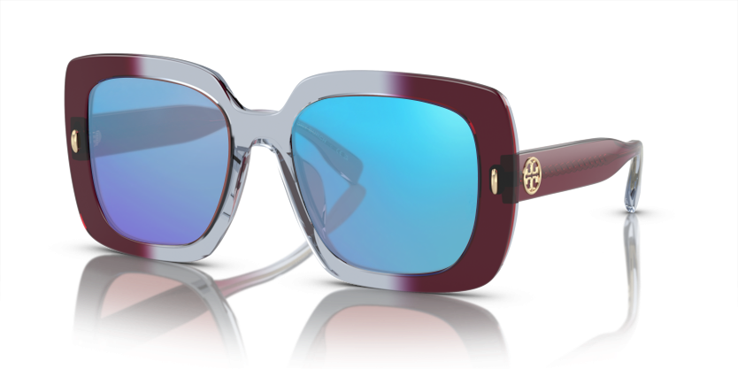 Gradient Burgundy, Blue-Mirrored