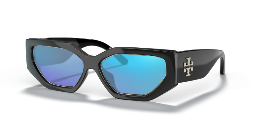 Black, Blue-Mirrored