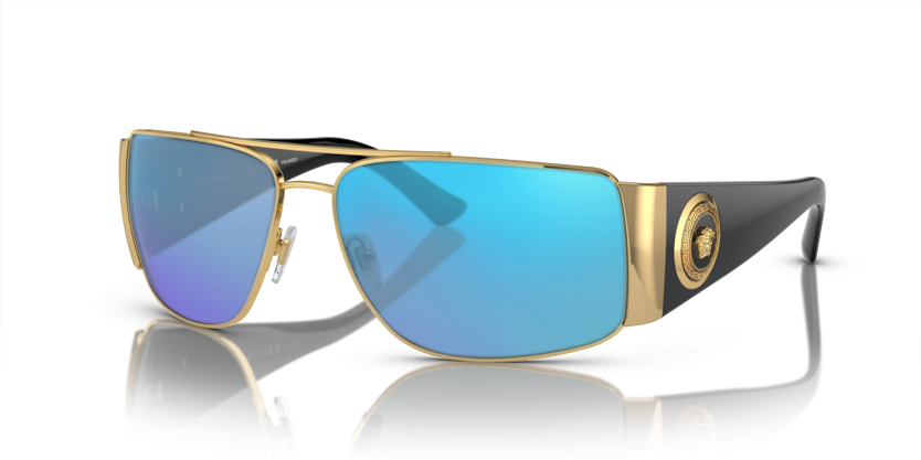 Gold, Blue-Mirrored