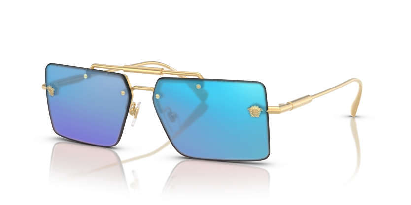 Gold, Blue-Mirrored