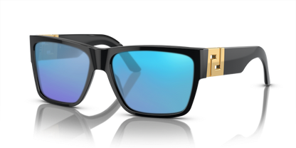 Black, Blue-Mirrored