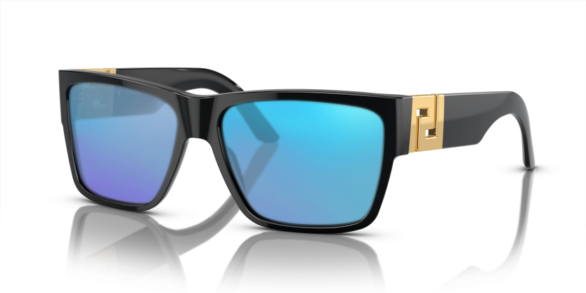 Black, Blue-Mirrored