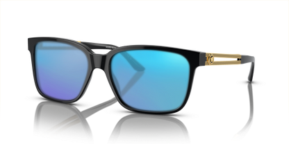 Black, Blue-Mirrored