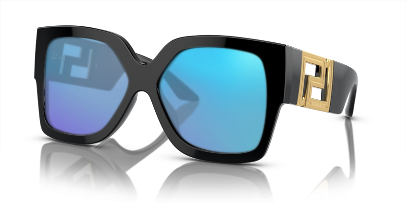 Black, Blue-Mirrored