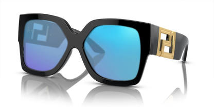 Black, Blue-Mirrored
