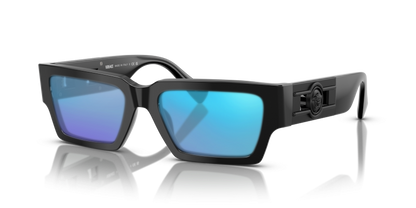 Black, Blue-Mirrored